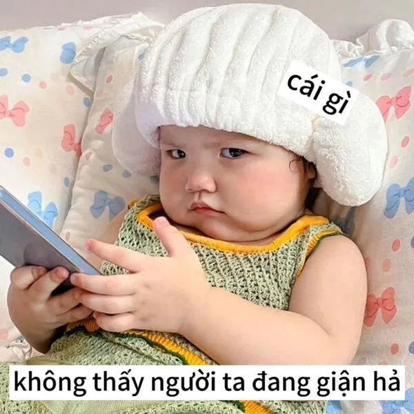 meme cute em bé dễ thương 