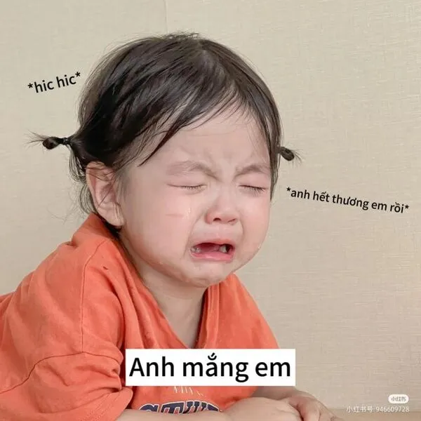 meme dỗi anh mắng em 