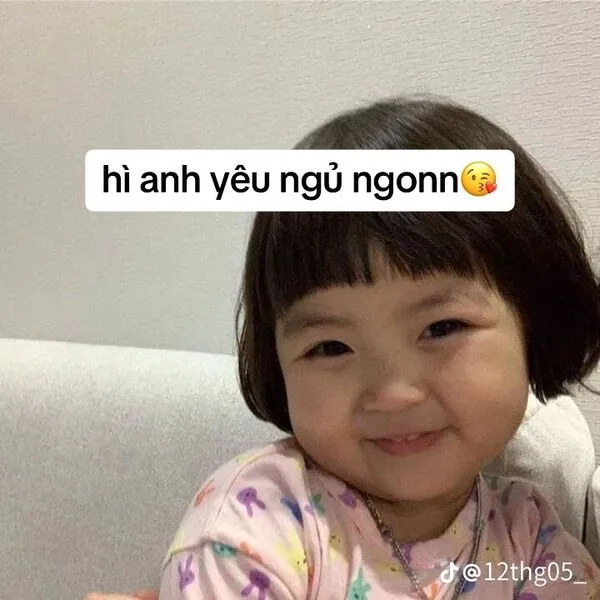 meme ngủ ngon em bé ngố 