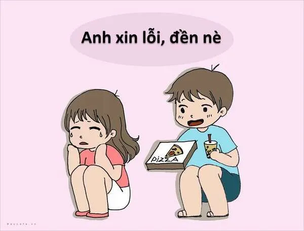 meme xin lỗi anh xin lỗi 