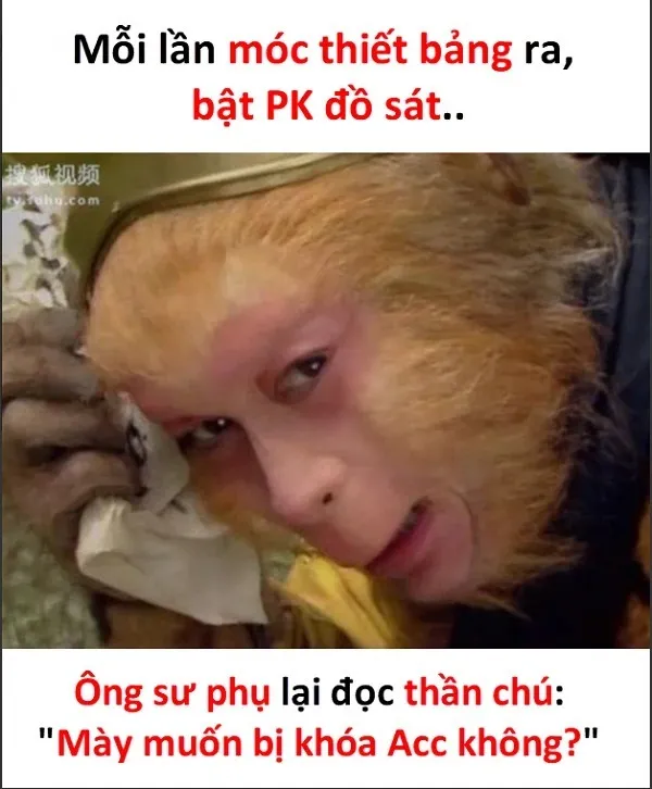 tôn ngộ không meme có chữ 