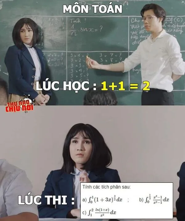 meme học bài môn toán 