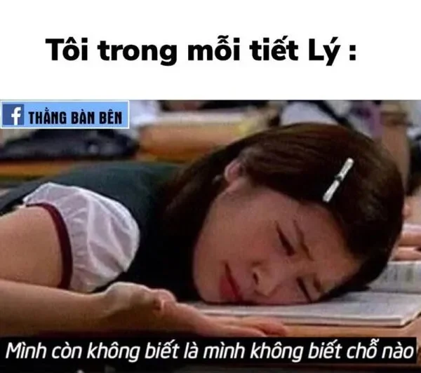 meme học bài tôi trong mỗi tiết lí 