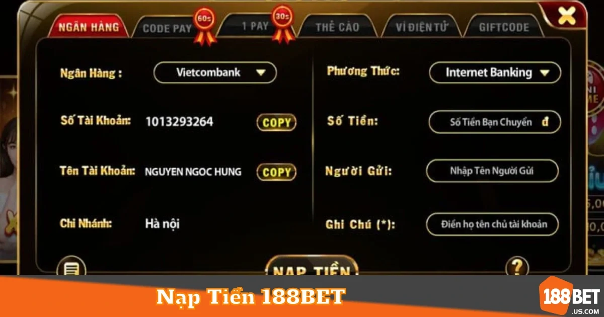 Bí Quyết Nạp Tiền 188BET Lần Đầu Để Nhận Thưởng