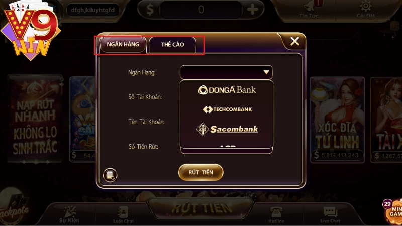 Hướng dẫn nạp tiền nhà cái v9win nhanh chóng chỉ trong 3 bước.