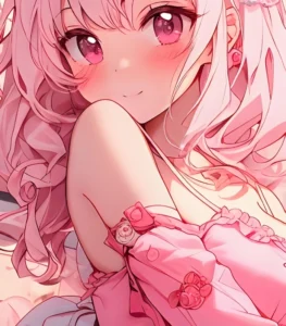 ảnh màu hồng gái anime