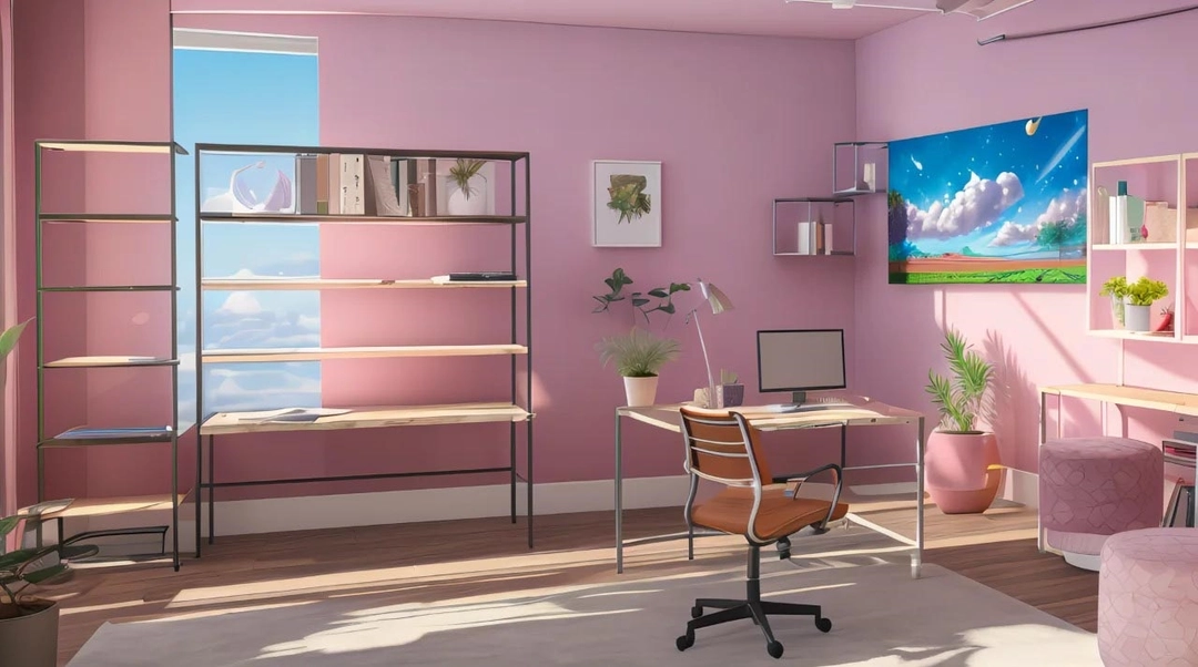 hình nền kệ sách 3d
