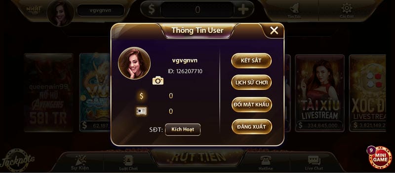Trải nghiệm mới sau khi nạp tiền Nhatvip