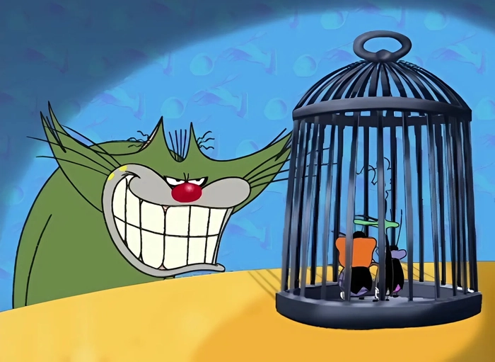 Hình Jack Oggy đang tức giận