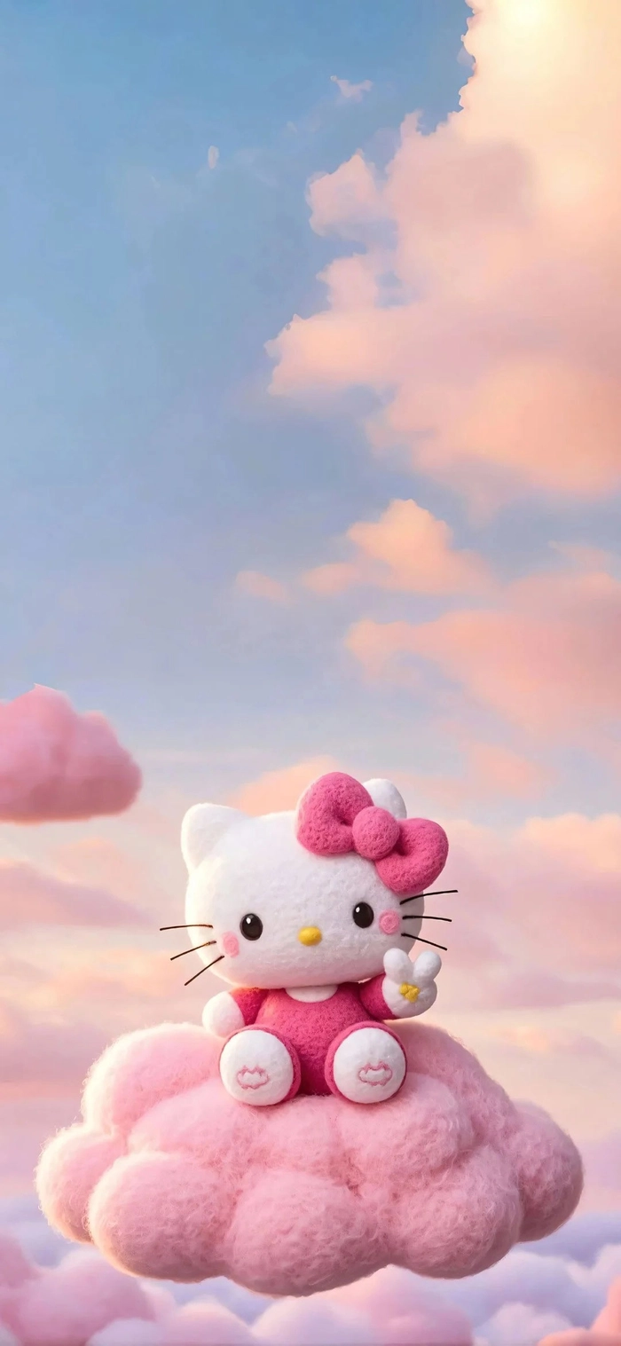 Hình hello kitty cute mặc váy