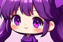 Tổng hợp 138+ hình ảnh chibi nữ cute màu tím siêu dễ thương