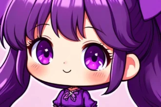 Tổng hợp 138+ hình ảnh chibi nữ cute màu tím siêu dễ thương