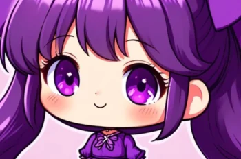 Tổng hợp 138+ hình ảnh chibi nữ cute màu tím siêu dễ thương
