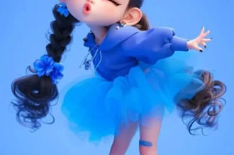 191+ hình ảnh chibi nữ cute màu xanh dương siêu đáng yêu