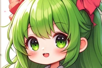 Chùm 185+ hình ảnh chibi nữ cute màu xanh lá siêu đáng yêu