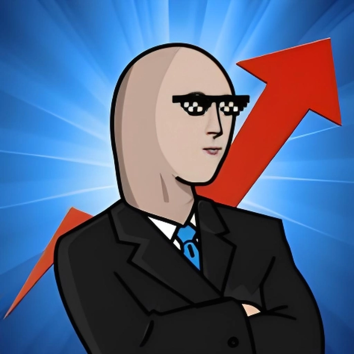 ảnh meme stonks đeo kính