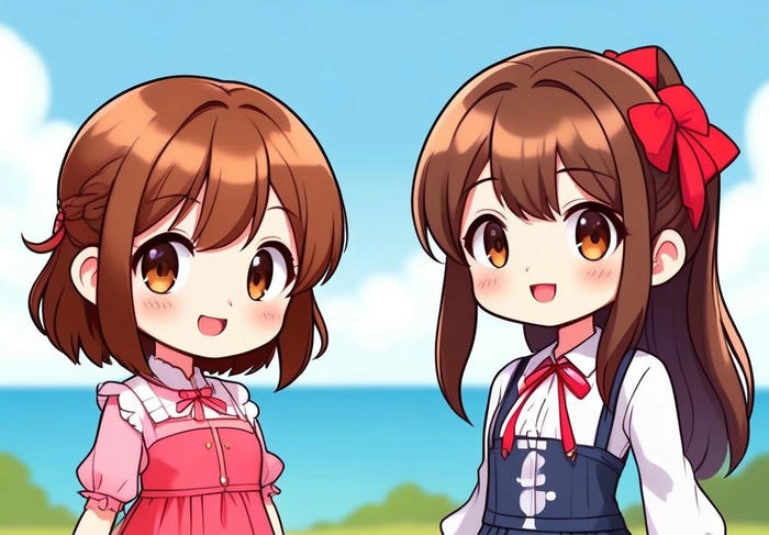 ảnh nữ chibi cute đơn giản