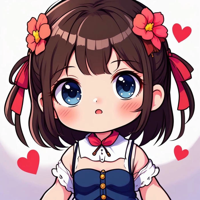 ảnh nữ chibi ngây thơ cute ngạc nhiên