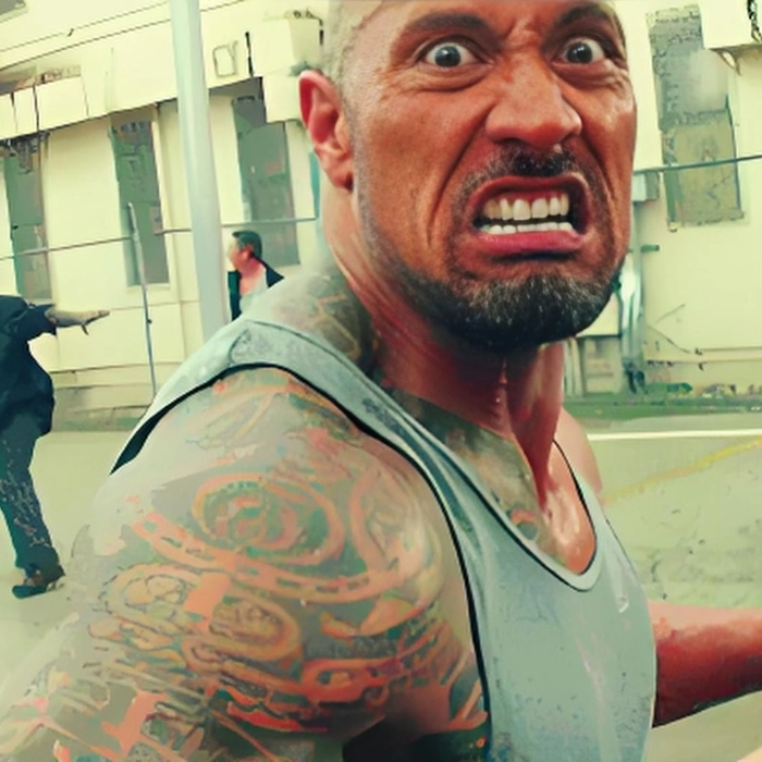chế the rock meme