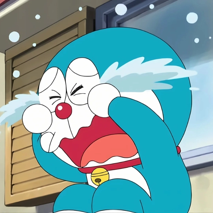 doraemon hình ảnh meme buồn