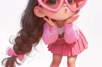 108+ hình ảnh chibi nữ cute màu hồng ngọt ngào dễ thương