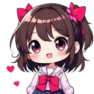 hình ảnh nữ cute chibi đơn giản