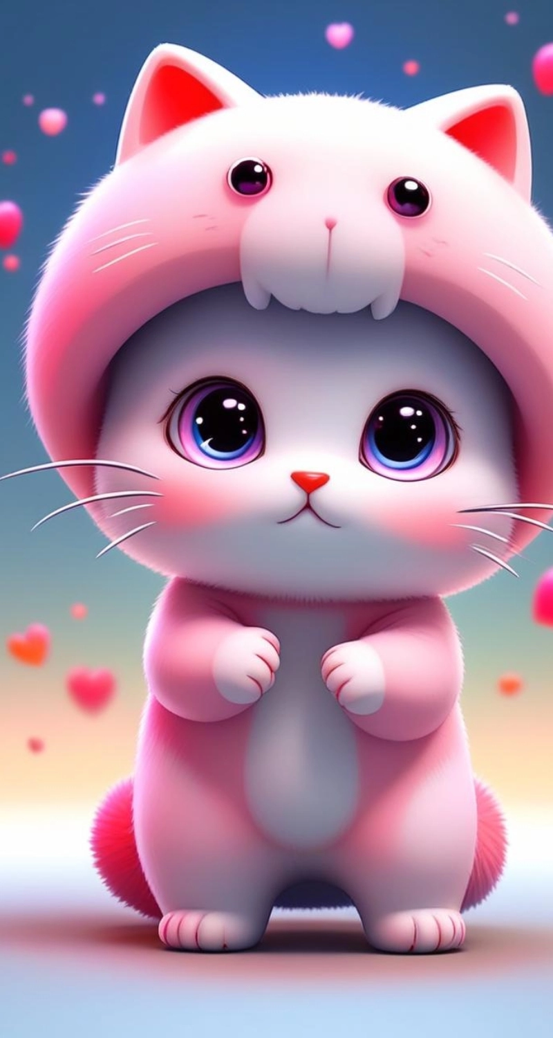hình nền 3d dễ thương với động vật