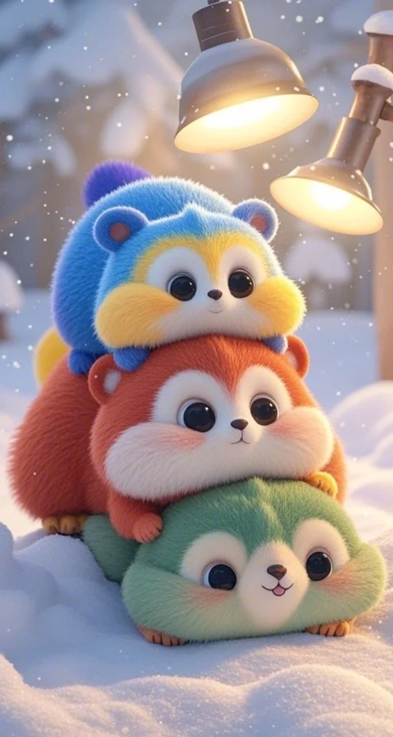 hình nền 3d kawaii