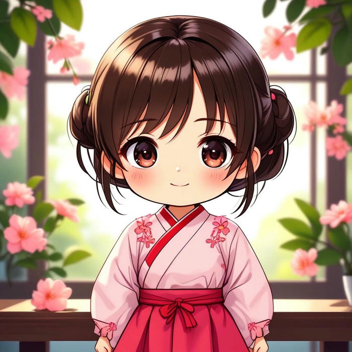 hình nữ chibi cute đơn giản