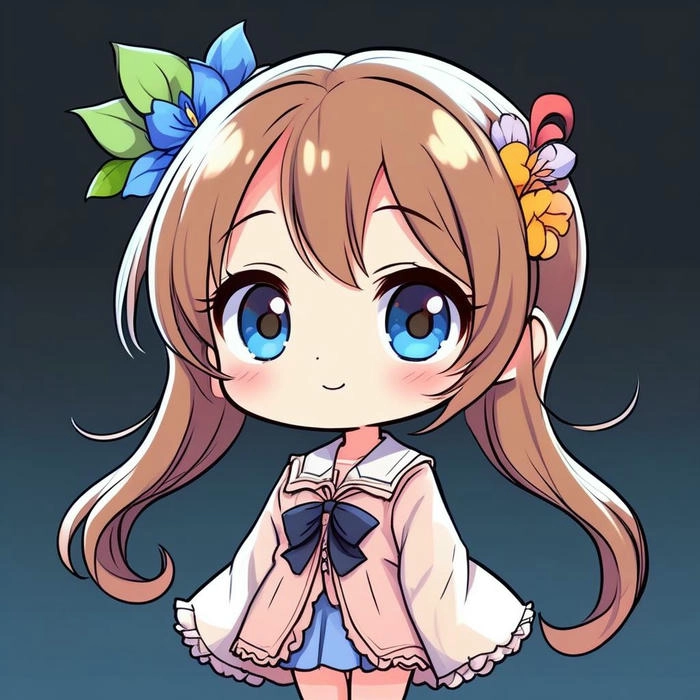 hình nữ chibi cute mắt to long lanh