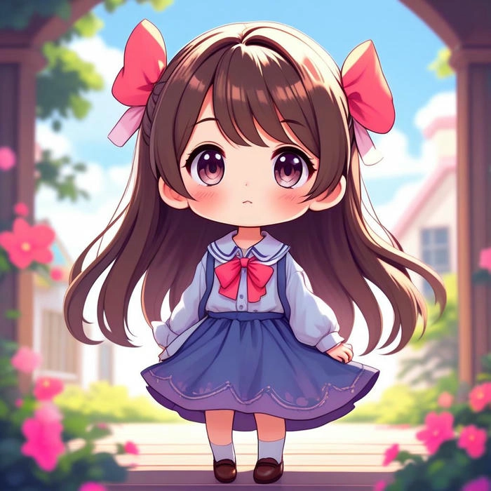 hình nữ chibi cute ngây thơ