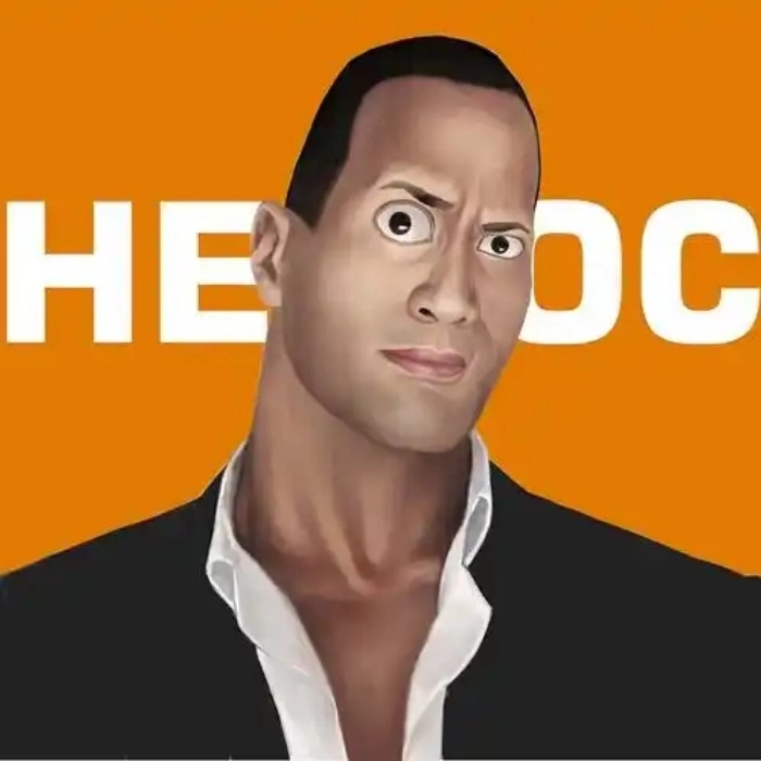 hình the rock meme bựa chế