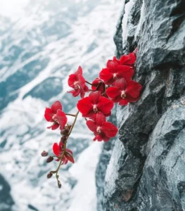 hoa mọc trên đá tuyệt đẹp