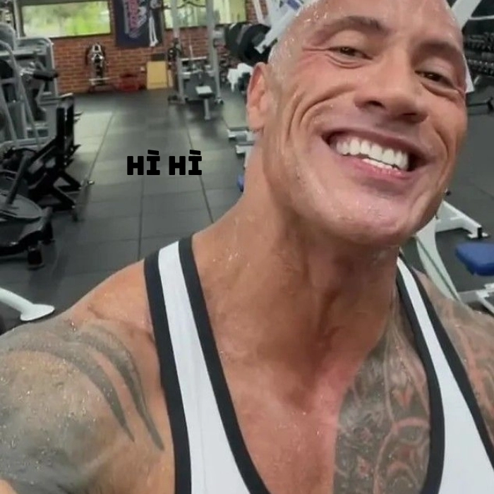 the rock meme cười