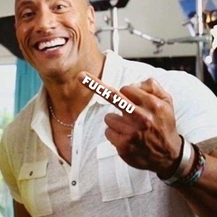 the rock meme fuck you
