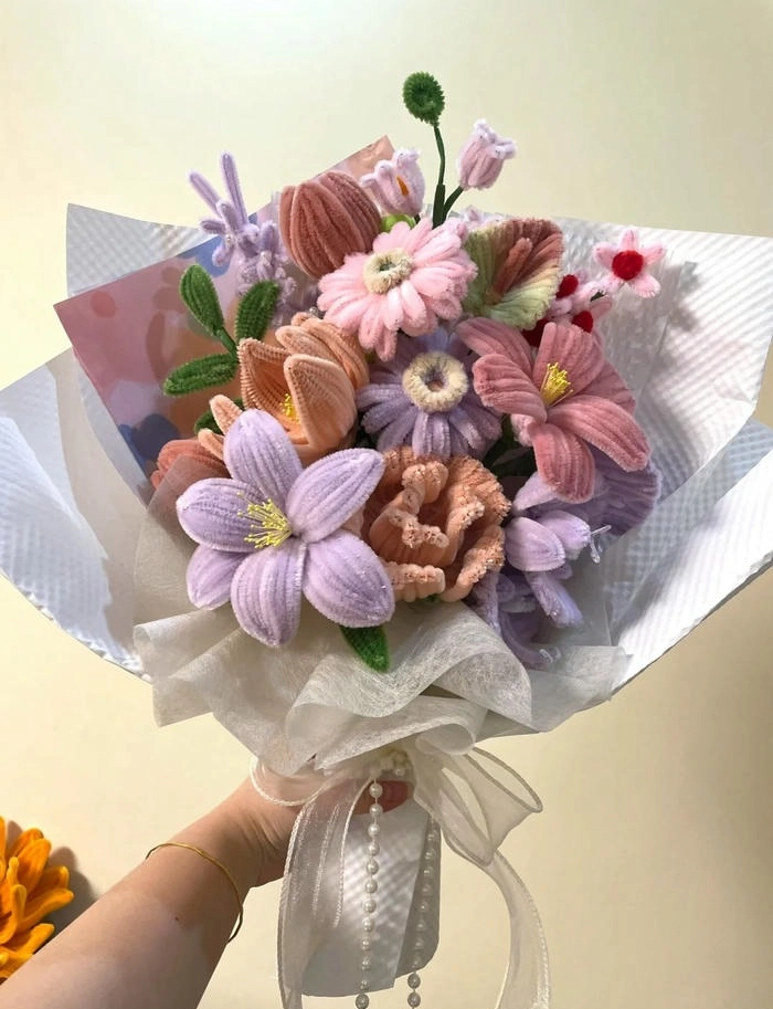 Bó hoa kẽm nhung sang trọng