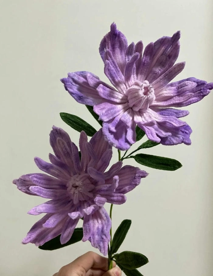 Bó hoa kẽm nhung tone tím
