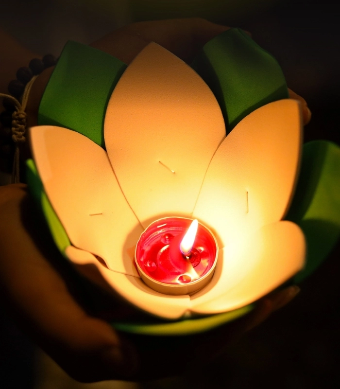 Hình ảnh đèn hoa đăng rực sáng