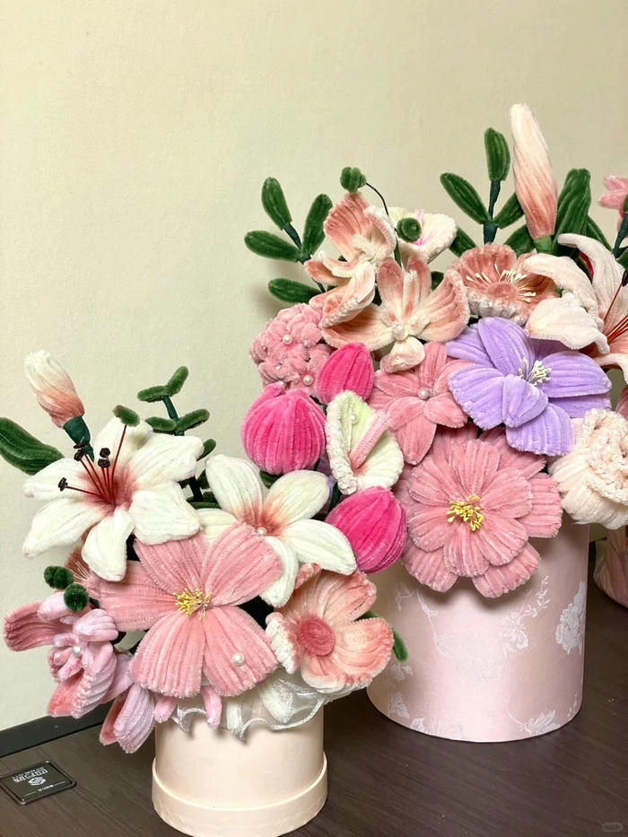 Kẽm nhung hoa decor phòng khách