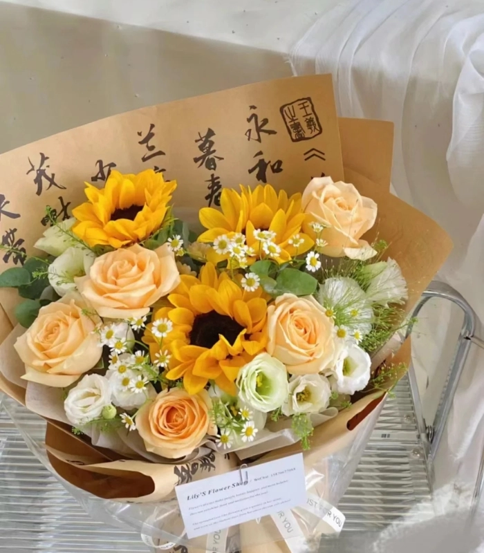 Bó hoa cảm ơn tinh tế