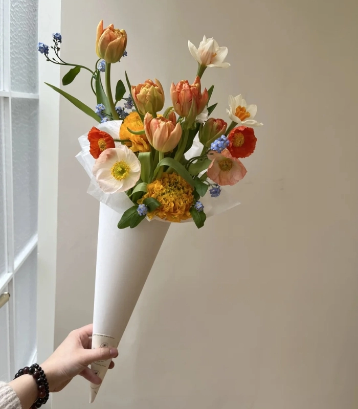 Hình ảnh bó hoa cảm ơn nhẹ nhàng