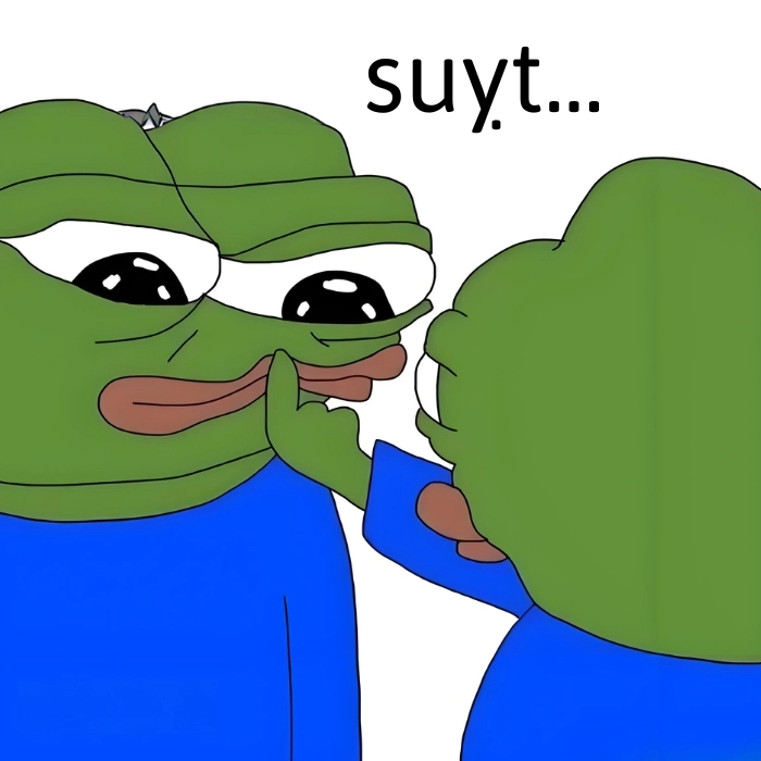 Meme ếch xanh suỵt cute