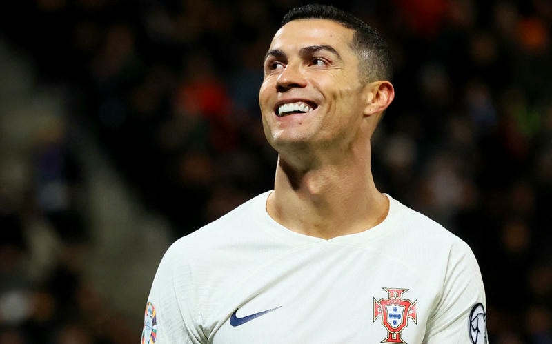 Ronaldo trong màu áo Manchester United năm 2003