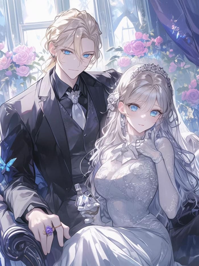 ảnh anime cặp đôi cưới lãng mạn