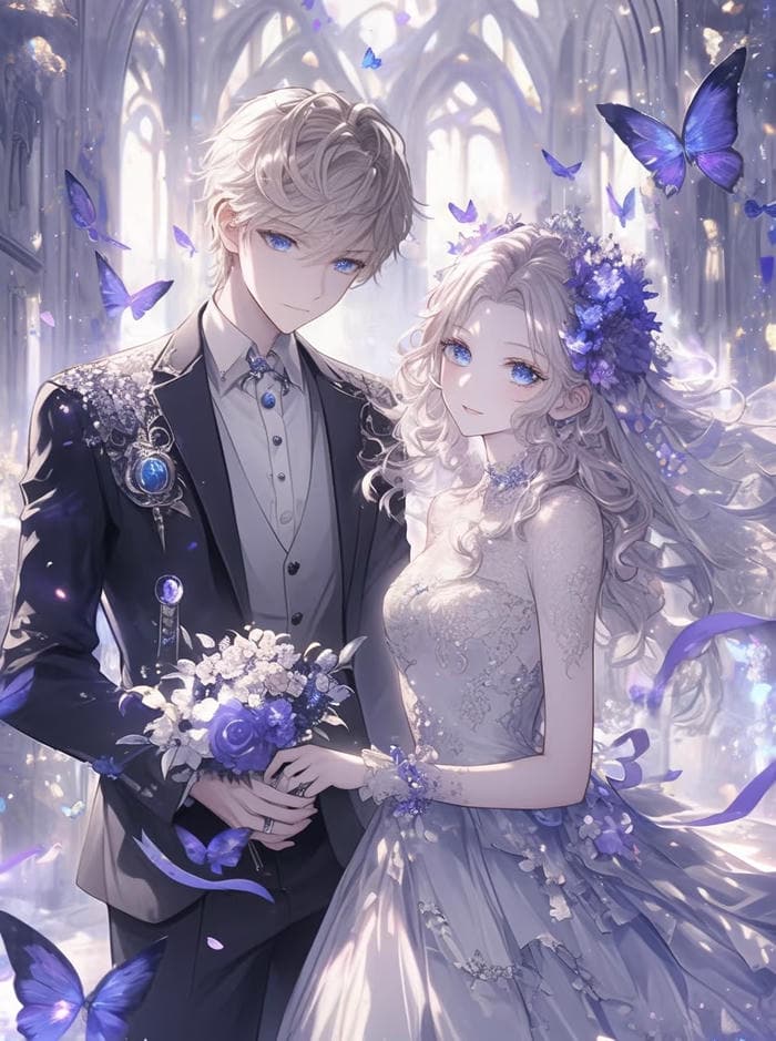 ảnh anime cô dâu chú rể anime style