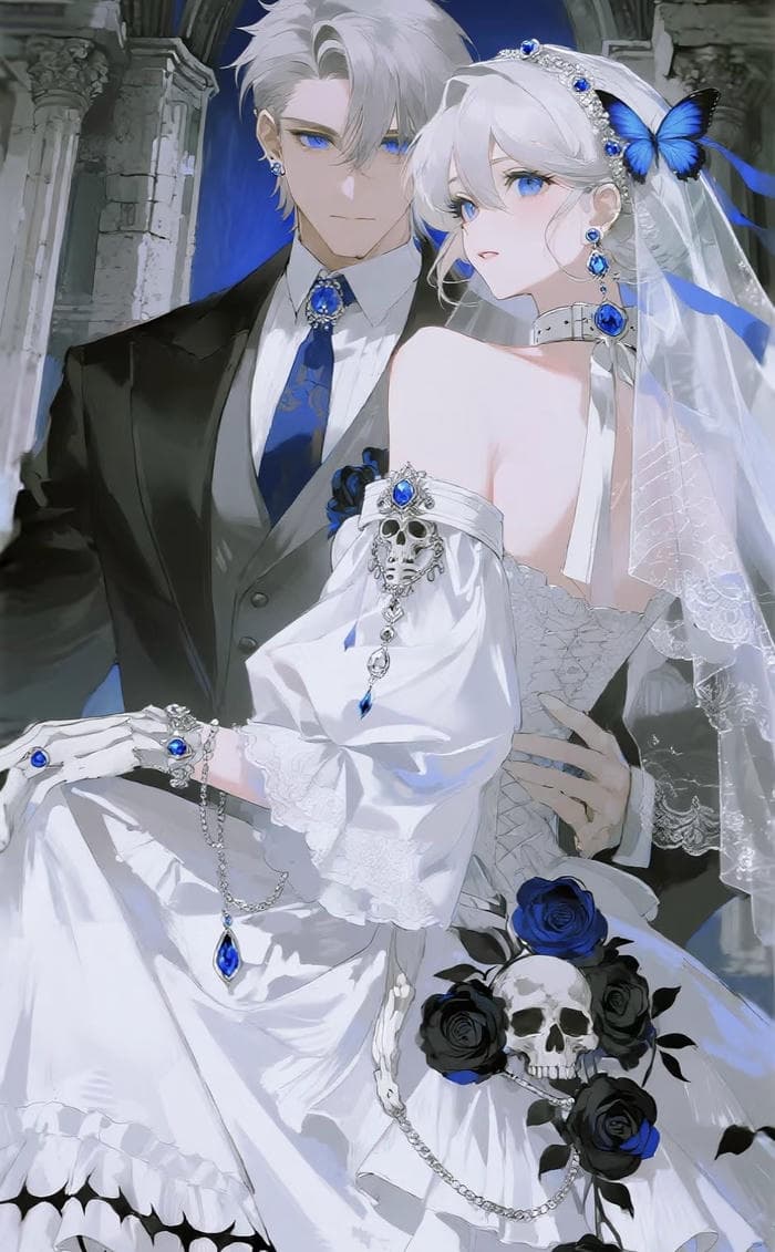 ảnh anime cô dâu chú rể dễ thương