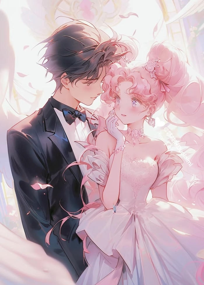 ảnh cặp đôi anime cưới