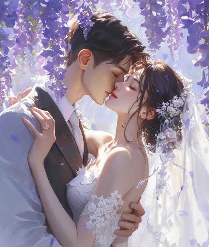 ảnh cặp đôi cưới anime