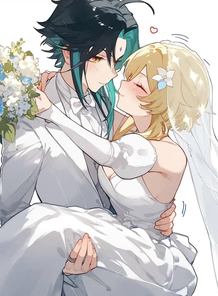 ảnh cô dâu chú rể anime