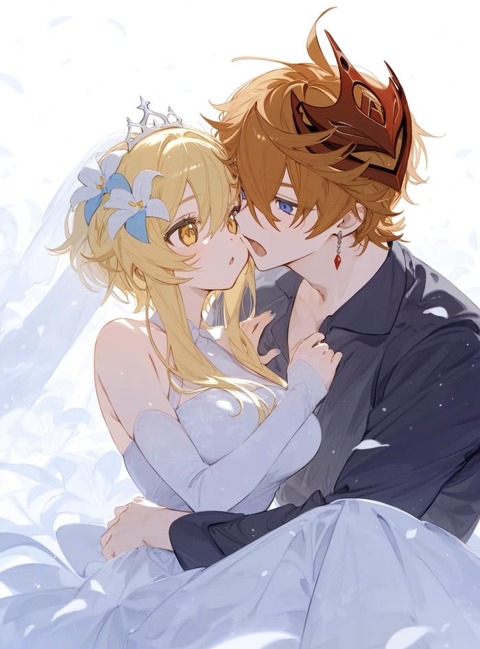 anime bride and groom